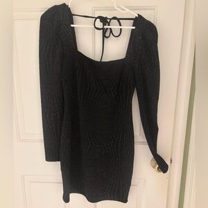 Altar'd State Black Sparkle Mini Bodycon Dress
